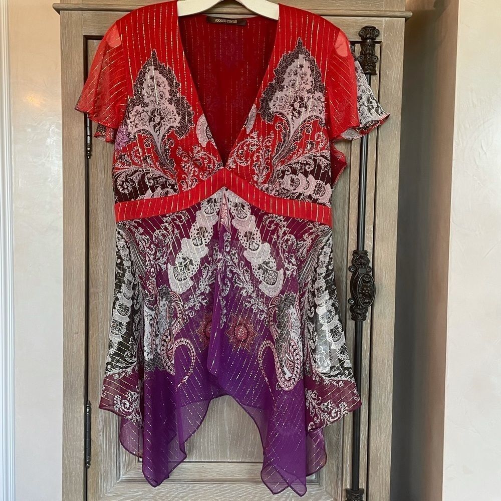 Roberto Cavalli silk blouse NWT size 46
